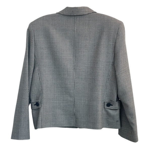 Pendleton Vintage Houndstooth Wool Zip-Up Jacket - Size Women’s 10 Black/White - Picture 4 of 16